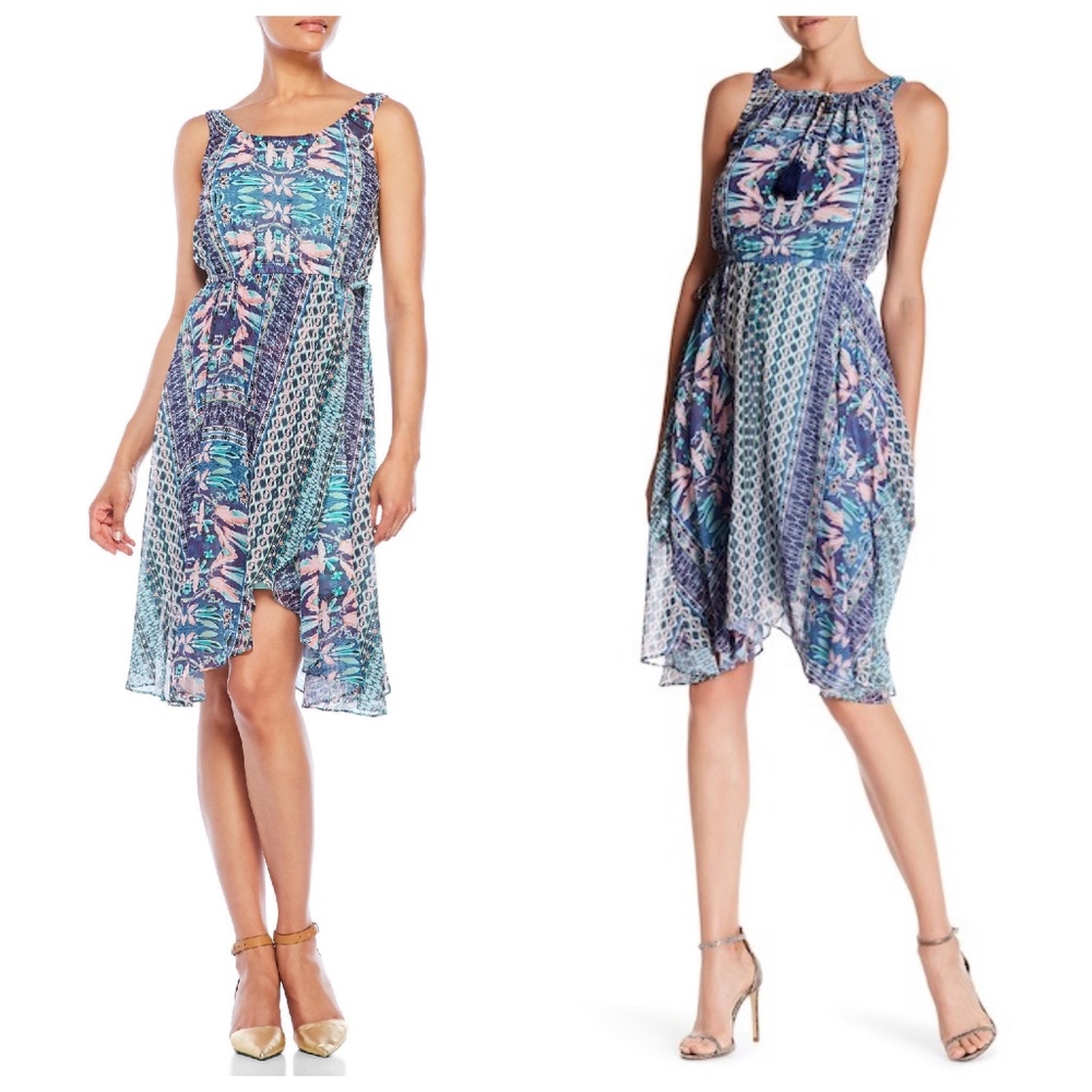 Nanette Lepore chiffon faux wrap dress